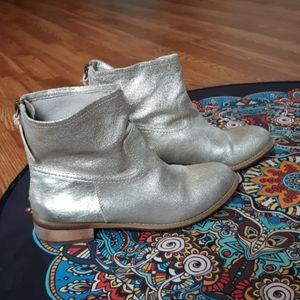 COPY - Distressed gold booties from the Gap